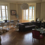 Spacious and bright living and dining room in a host family apartment in central Lyon.